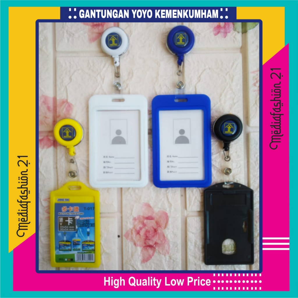 

GANTUNGAN YOYO ID CARD PENGAYOMAN / KEMENKUMHAM (KEMENTERIAN HUKUM DAN HAM RI) + CARD HOLDER