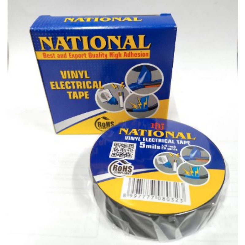 

ISOLASI KABEL / ISOLASI HITAM / ISOLASI LISTRIK 20Y HITAM - NATIONAL