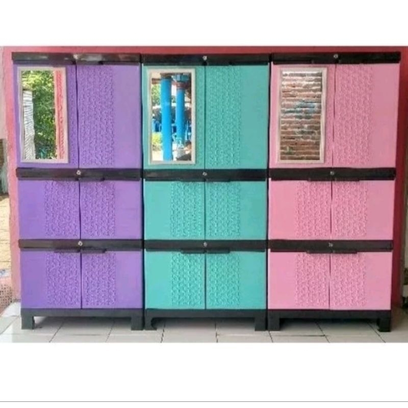 LEMARI PLASTIK AQUOSE PLUS KACA JUMBO