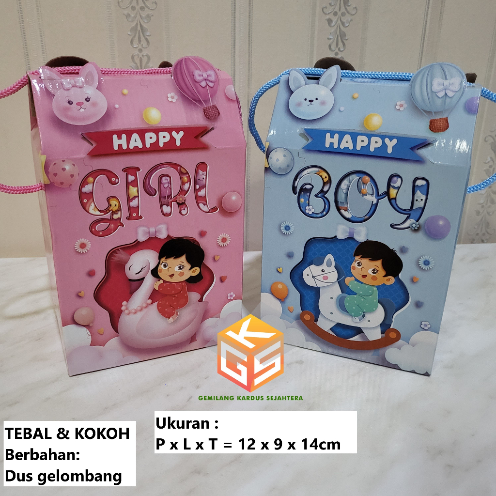 

10pcs Gift Box Sangat Tebal & Kokoh \ Birthday Box \ One Month Box \ Souvenir Box \ Kotak ulang tahun \ Snack Box