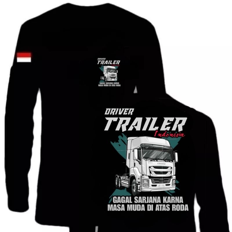 KAOS MOBIL TRAILER INDONESIA BAHAN ADEM