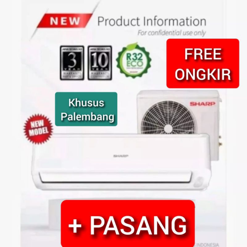 AC SETENGAH PK 1/2 PK AHA 5BEY SHARP GARANSI 10 TAHUN+ PASANG
