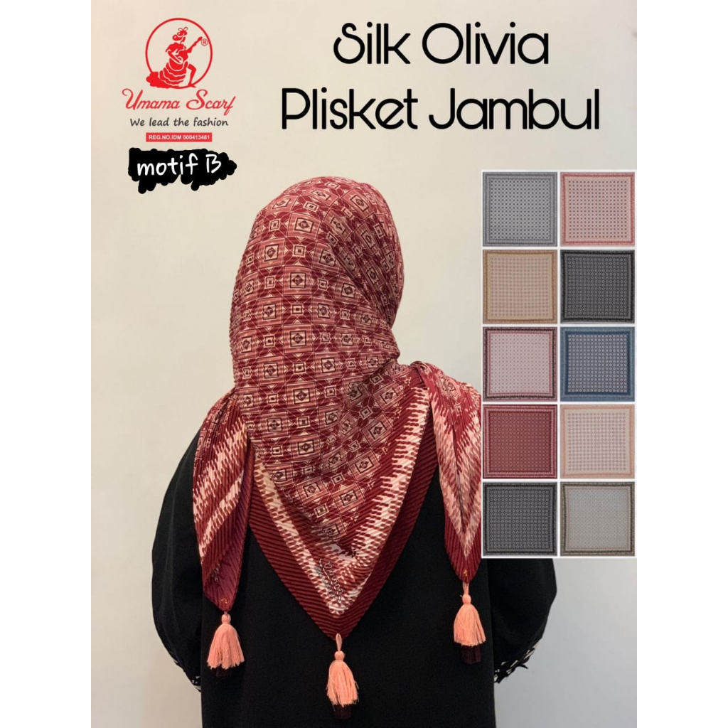 s4 plisket motif jambul ori umama / jilbab plisket