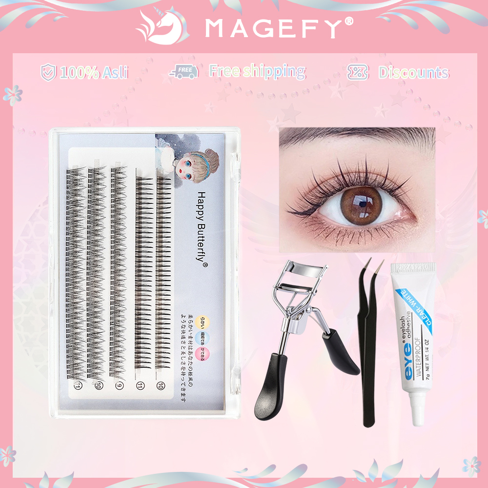 MAGEFY 4 Buah Set Bulu Mata Eyelash Extension Tanam Eyelash Extension Mix Bulu Mata Super Lembut