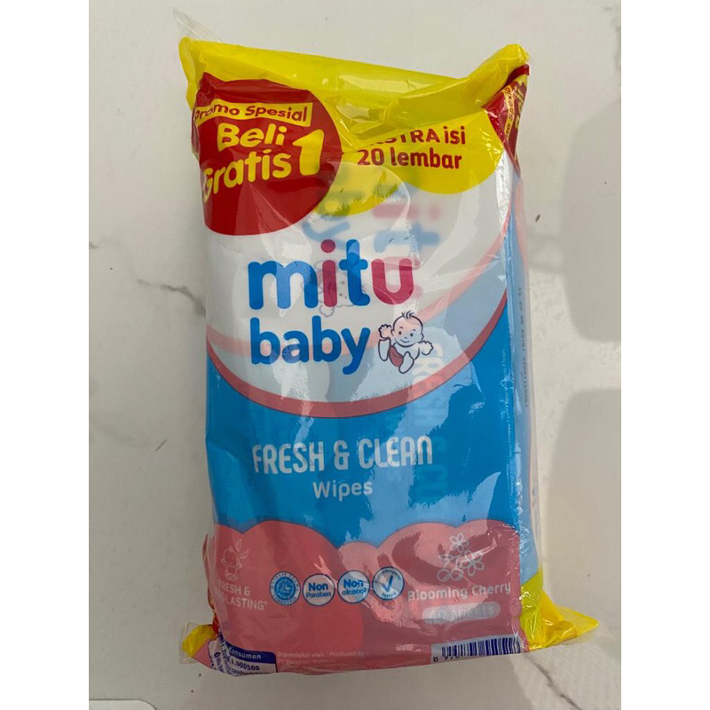 mitu baby tisu basah fresh and clean b1g1