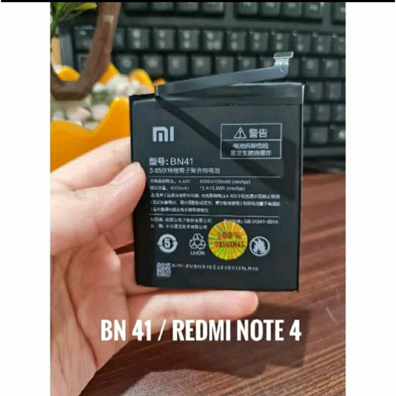 BATERAI ORI XIAOMI REDMI NOTE 4 / BN41
