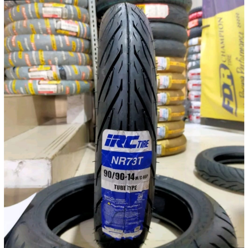 BAN LUAR MOTOR MATIC [ IRC ] NR73T 90/90 RING 14 TUBE TYPE / NON TUBLES TUBELESS BELAKANG  - VARIO ,