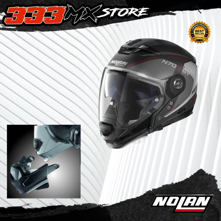 HELM NOLAN N70.2 GT LAKOTA 35 FLAT BLACK HELM MOTOR NOLAN ORIGINAL