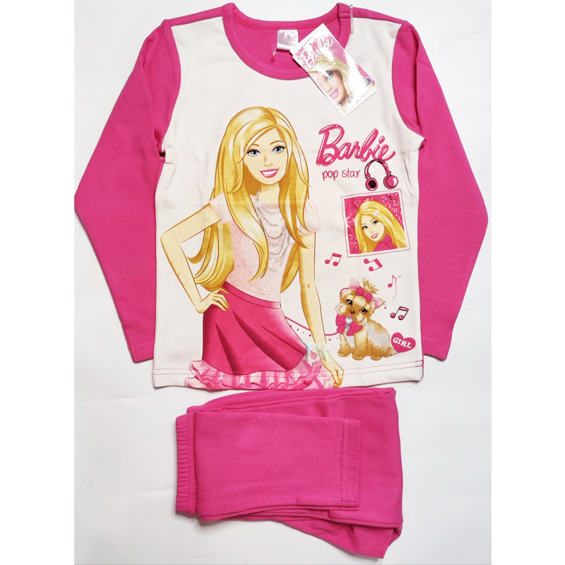 LNR Shop Girls Pajamas Barbie Series Piyama untuk Anak Perempuan dengan Tema / Motif Boneka Barbie I