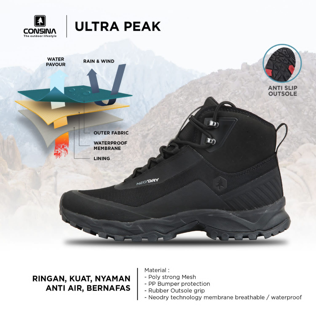 CONSINA ULTRA PEAK - Sepatu gunung - Sepatu hiking - Sepatu outdoor
