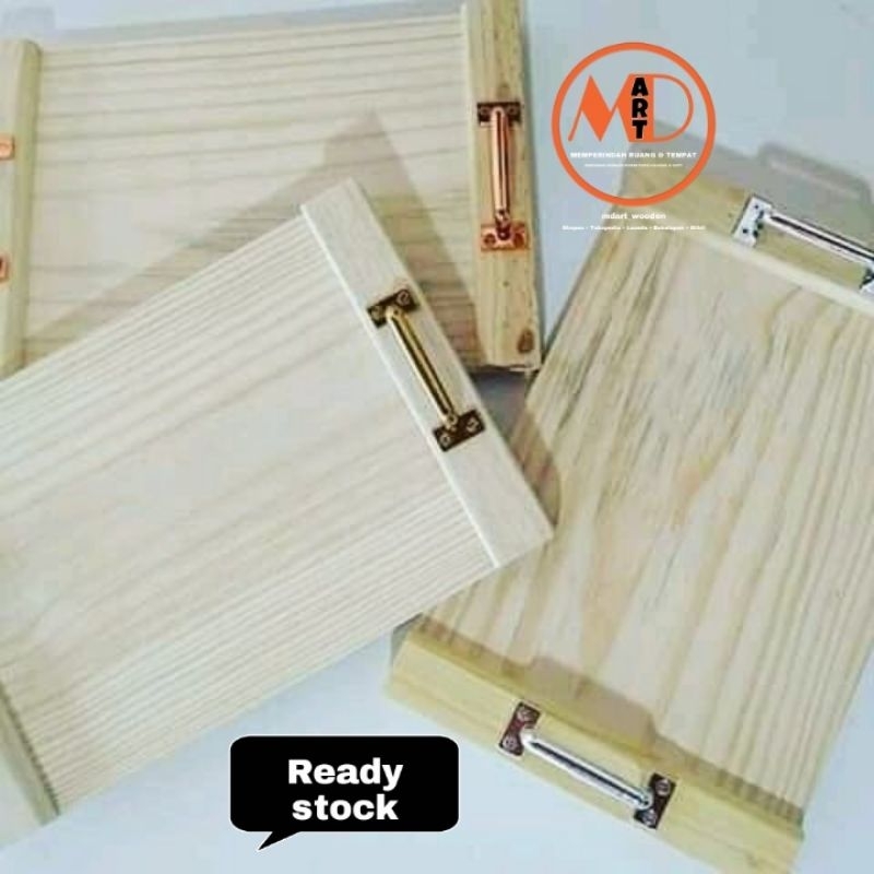 Nampan Kayu Jati Belanda/Tatakan Gelas Minimalis Jati Belanda