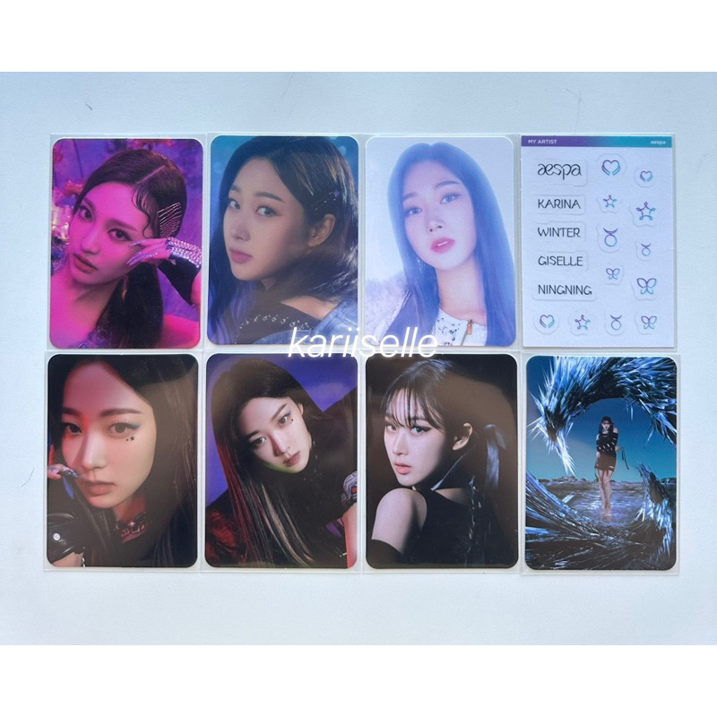 AESPA GISELLE NINGNING MY ARTIST DIY PHOTOCARD pc photo pack card set black mamba bm forever next le