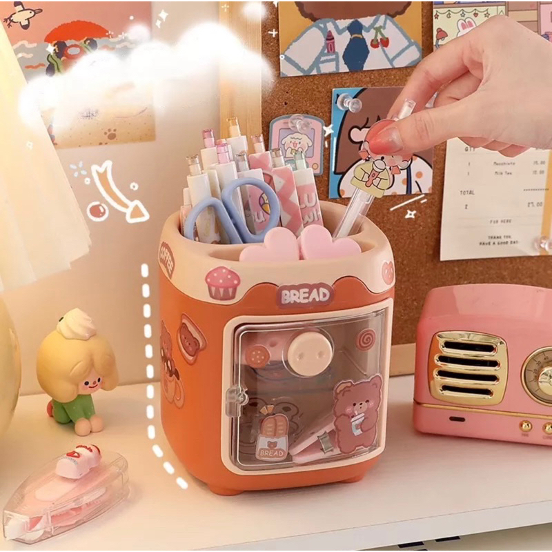 

pink pen holder / pen holder / stationery stationery organizer / / stationery drawer / drawer / cute / cute stuff / kawaii stuff / alat tulis / alat tulis murah