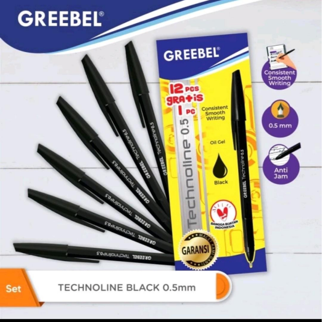 

GROSIR 1 Pak isi 12+1 PULPEN GREEBEL TECHNOLINE 0.5