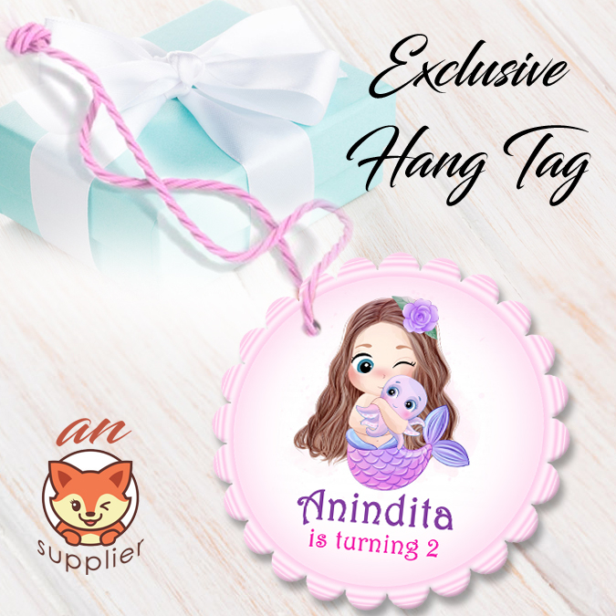 MERMAID 2-7 HANG TAG THANK YOU CARD ULTAH / ULANG TAHUN