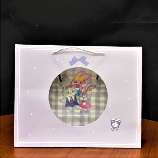 

ANNYEONG HASEYO GIFT SHOP | Paper Gift Bag - Goodie Bag - Tas Kertas Kado - Tempat Kado Kertas | Transparan | Kelinci | Soft Purple Ungu Muda