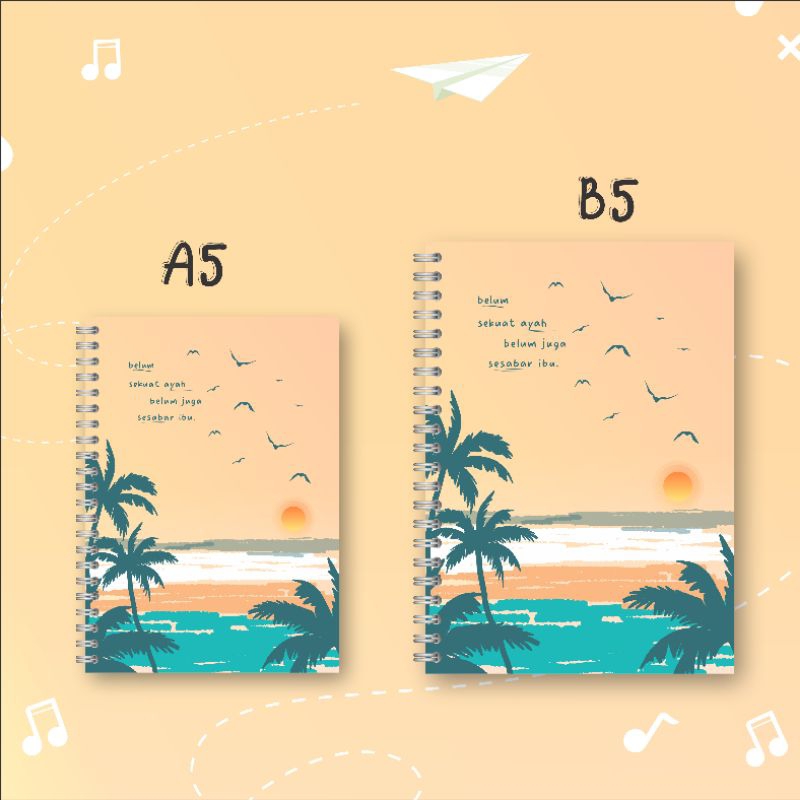 

Notebook spiral ukuran A5 Isi 50 Lembar (100 halaman ) Finishing : Jilid Spiral / Kawat Spiral