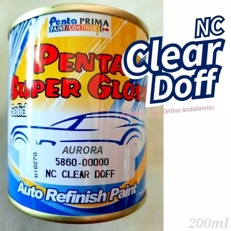 NC Clear Penta Super Gloss NC Clear Clir Fernis Pernis 200cc Aksesoris Mobil