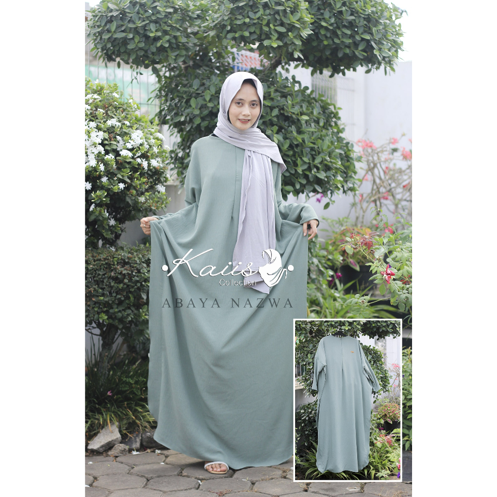 Gamis Crinkle Abaya Nazwa Setelan Wanita Muslim Gamis Airflow By Kaiis_Collection