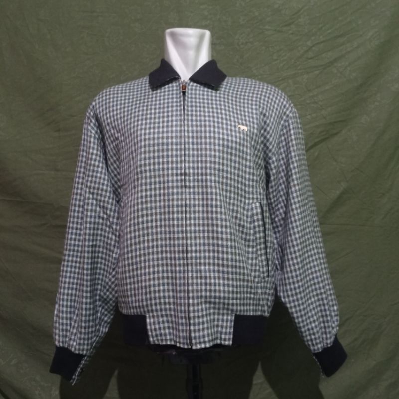 jaket vintage tartan harrington califf