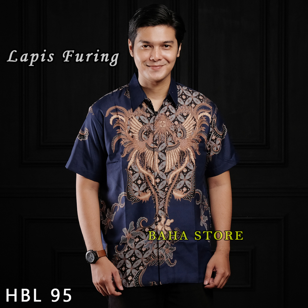 HOT DEALS Baha store Kemeja Batik Pendek pria Lapis Furing