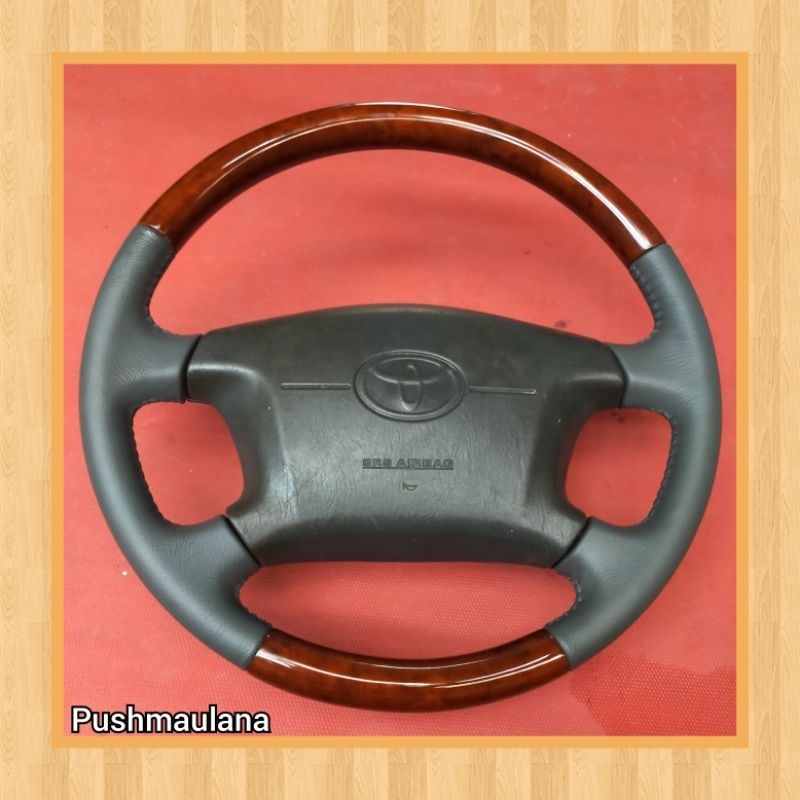 Stir Setir LandCruiser Airbag - Toyota Land Cruiser Wood Leather