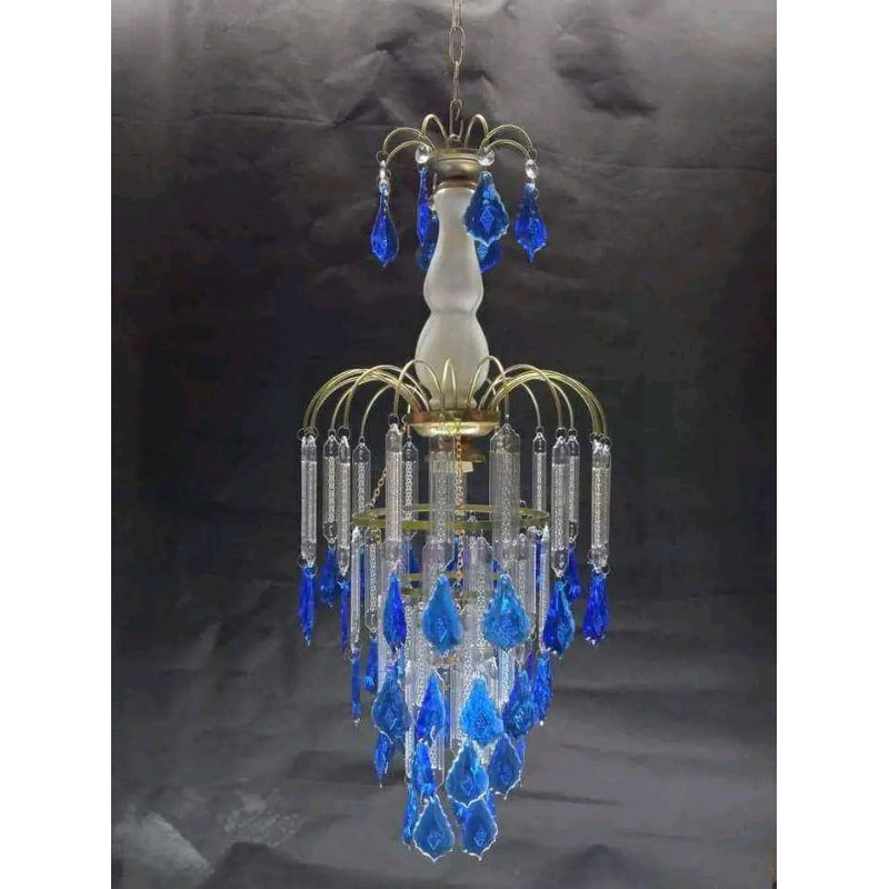 lampu hias gantung ruang tamu / ruang tengah 1 bohlam mancur