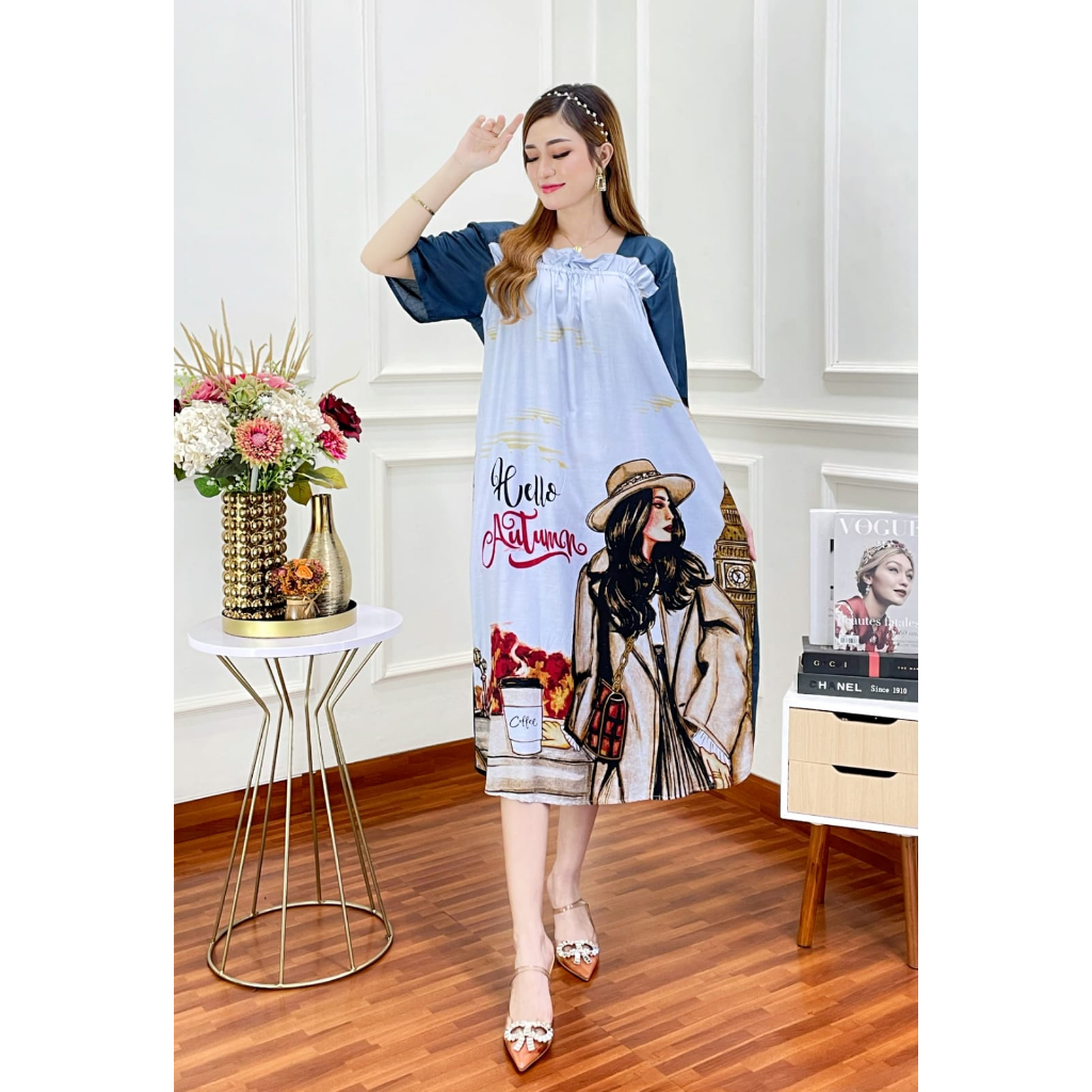 Home Dress Sofia Daster Sofia terbaru daster Fuji motif bahan Rayon