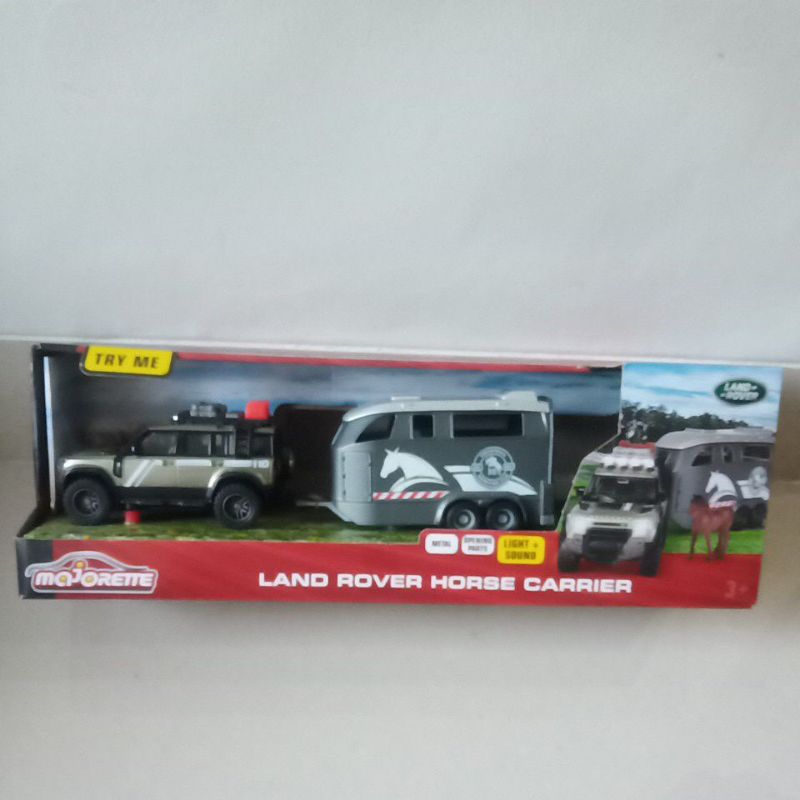 land rover horse carrier majorette set