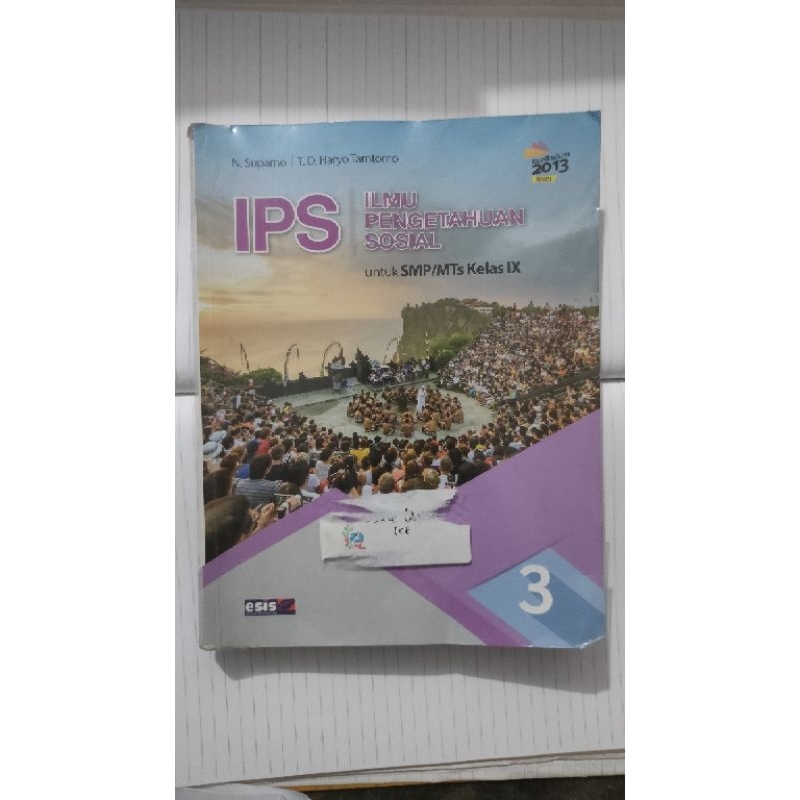 

Buku BEKAS IPS kelas 9 K13 (N.Suparno) esis