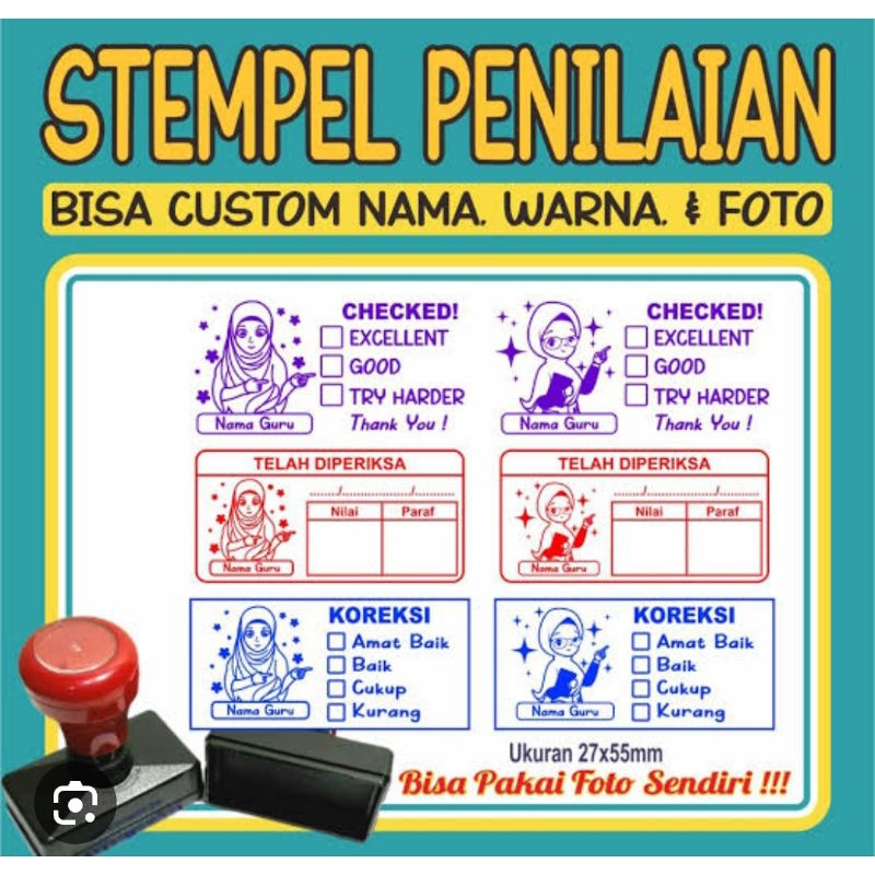 

Stempel Penilaian Guru Custom Nama