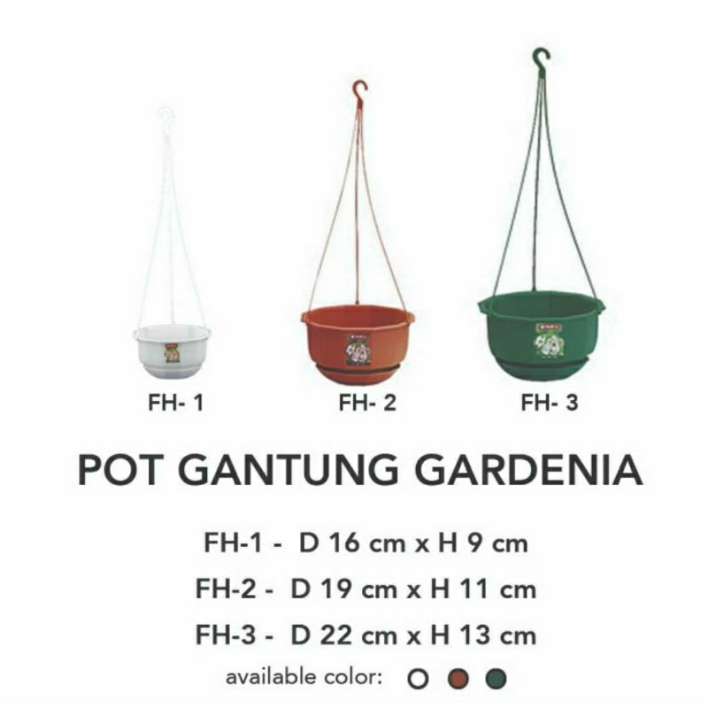 POT GANTUNG GARDENIA LION STAR / POT BUNGA GANTUNG/POT BUNGA
