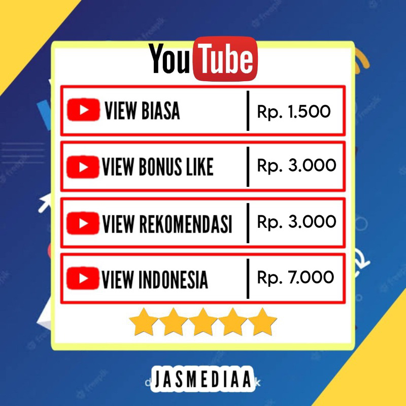 View Youtube View Trafik Rekomendasi View Bonus Like View Real Indonesia Aman Monetisasi | Jasmedia 