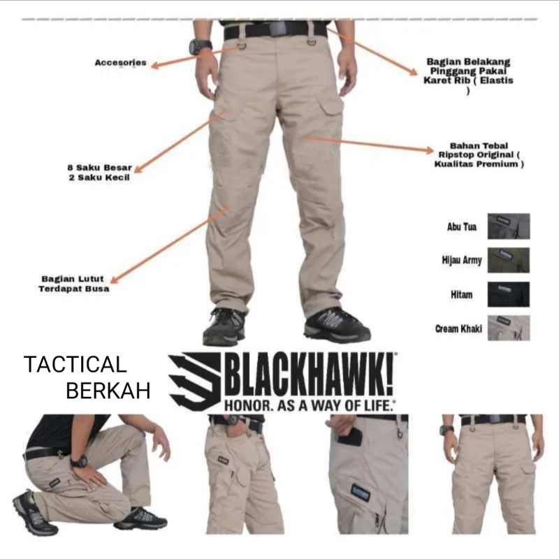 CELANA TACTICAL CARGO PREMIUM/CELANA BLACKHAWK TACTICAL CARGO PREMIUM