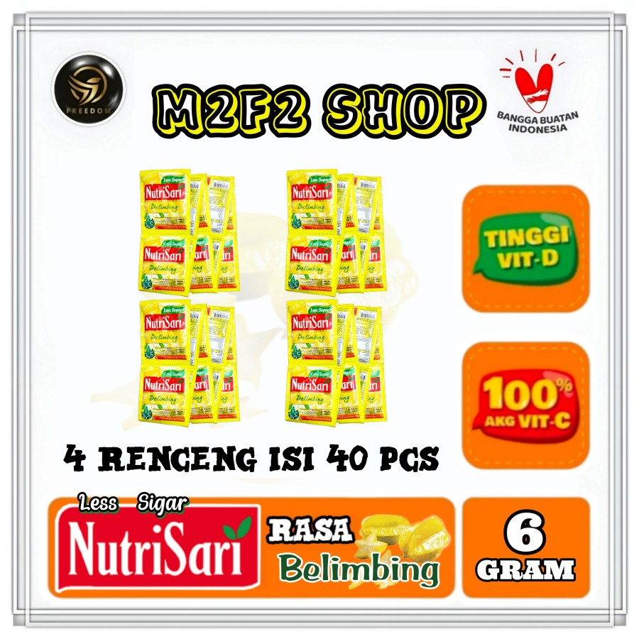 

NutriSari Minuman Serbuk Less Sugar Belimbing Sachet - 6 gr (Kemasan 4 Renceng)