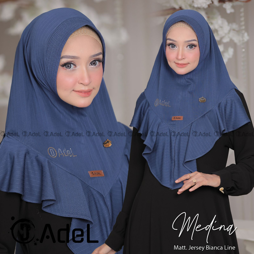 MEDINA JILBAB INSTAN JERSEY BIANCA PET BUSA TIPIS ANTEM ORI ADEL HIJAB