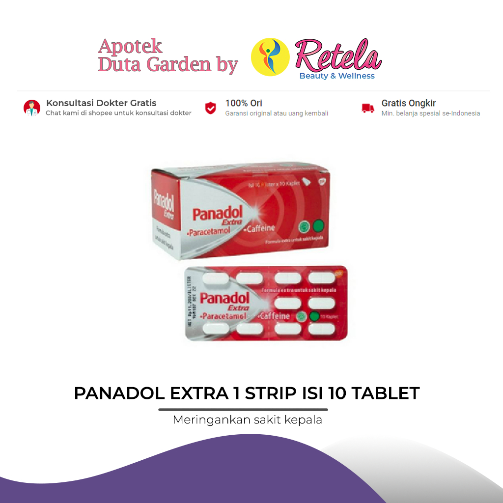 

PANADOL EXTRA 1 STRIP ISI 10 TABLET