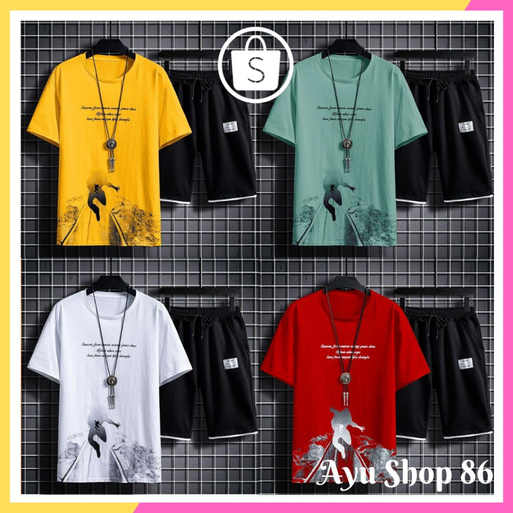 BAJU 1 SET PRIA - STELAN PRIA TERBARU - PAKAIAN PRIA - FASHION PRIA - BAJU KEREN PRIA - SET BAJU ANG