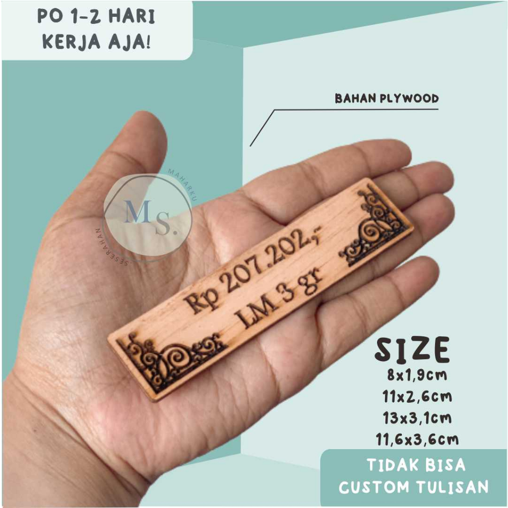 READY custom grafir nominal tanggal kotak ukir chipboard mahar seserahan scrabbook diy ukiran tangga