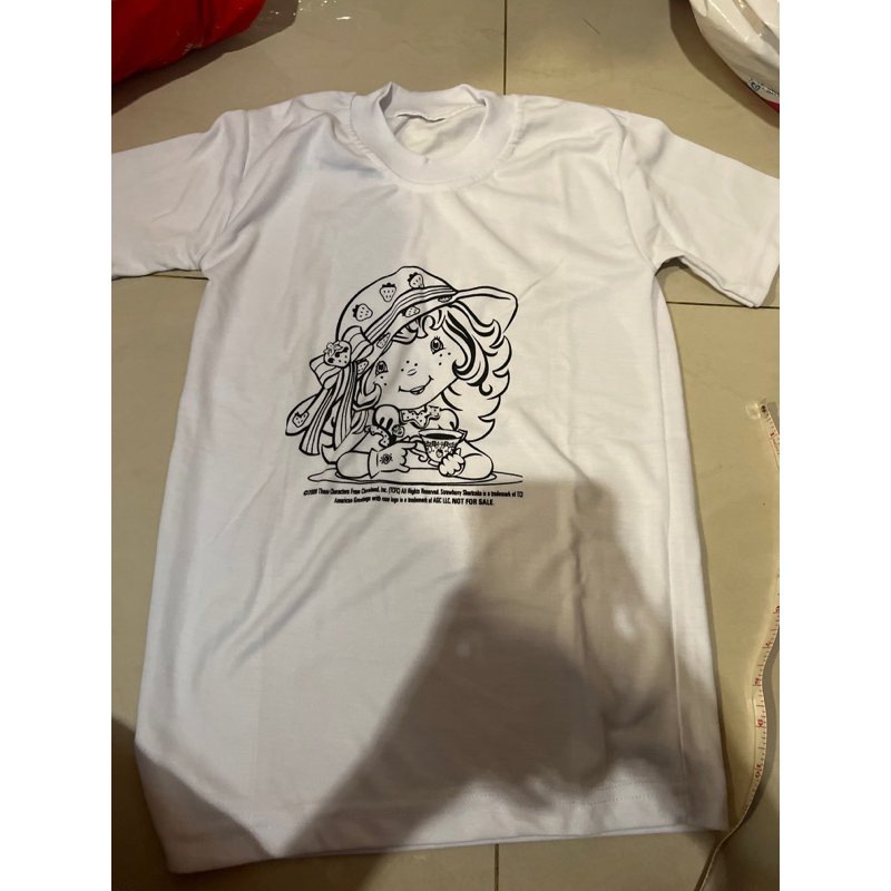 Kaos Putih Anak Strawberry Short Cake