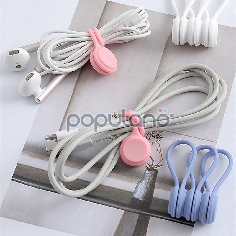 Pengikat Kabel Charger Penggulung Tali Magnet Cord Holder Magnetic Cable Winder