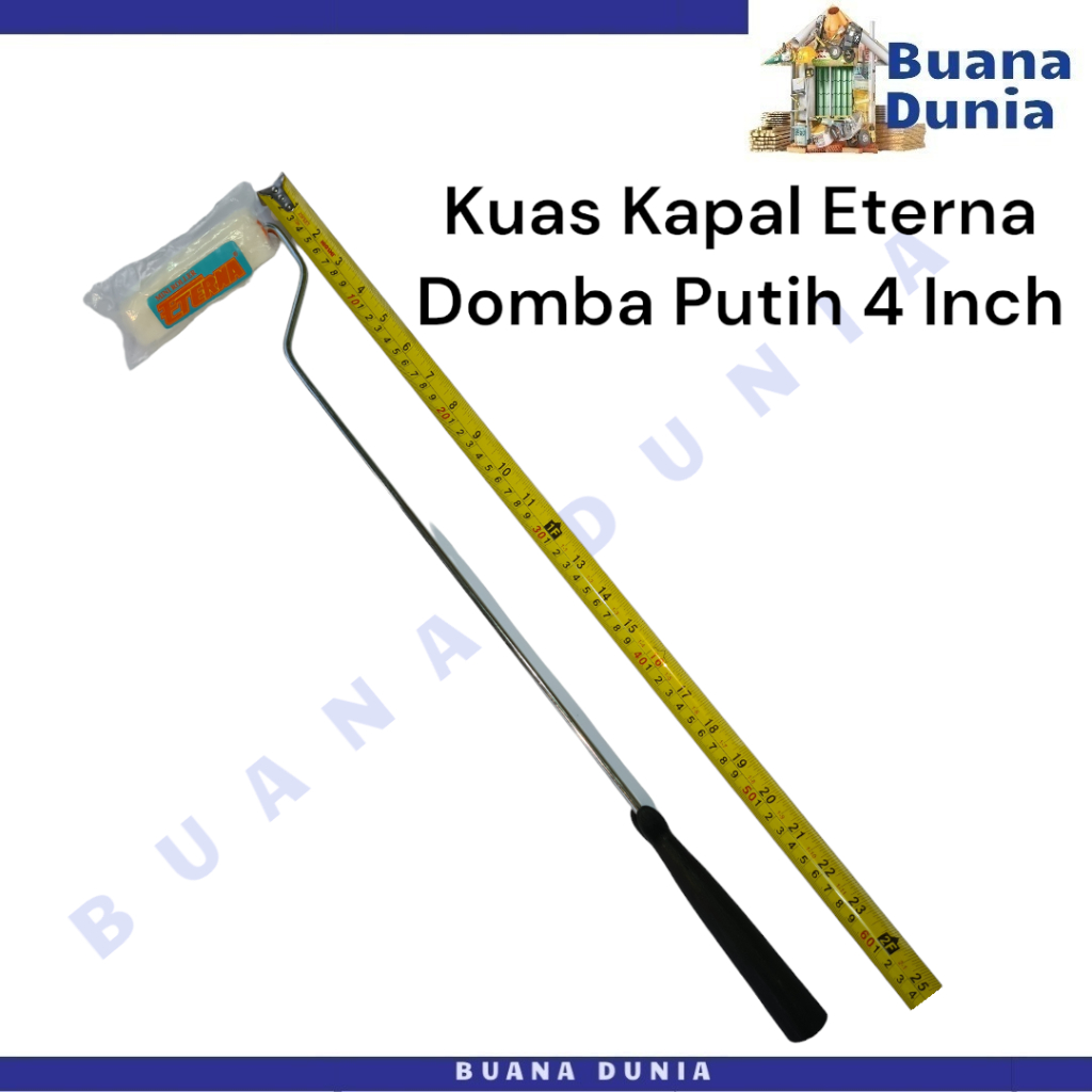 

Kuas Kapal Roll Eterna 4 Inch Domba Putih | Kuas Roller Cat (1PC)