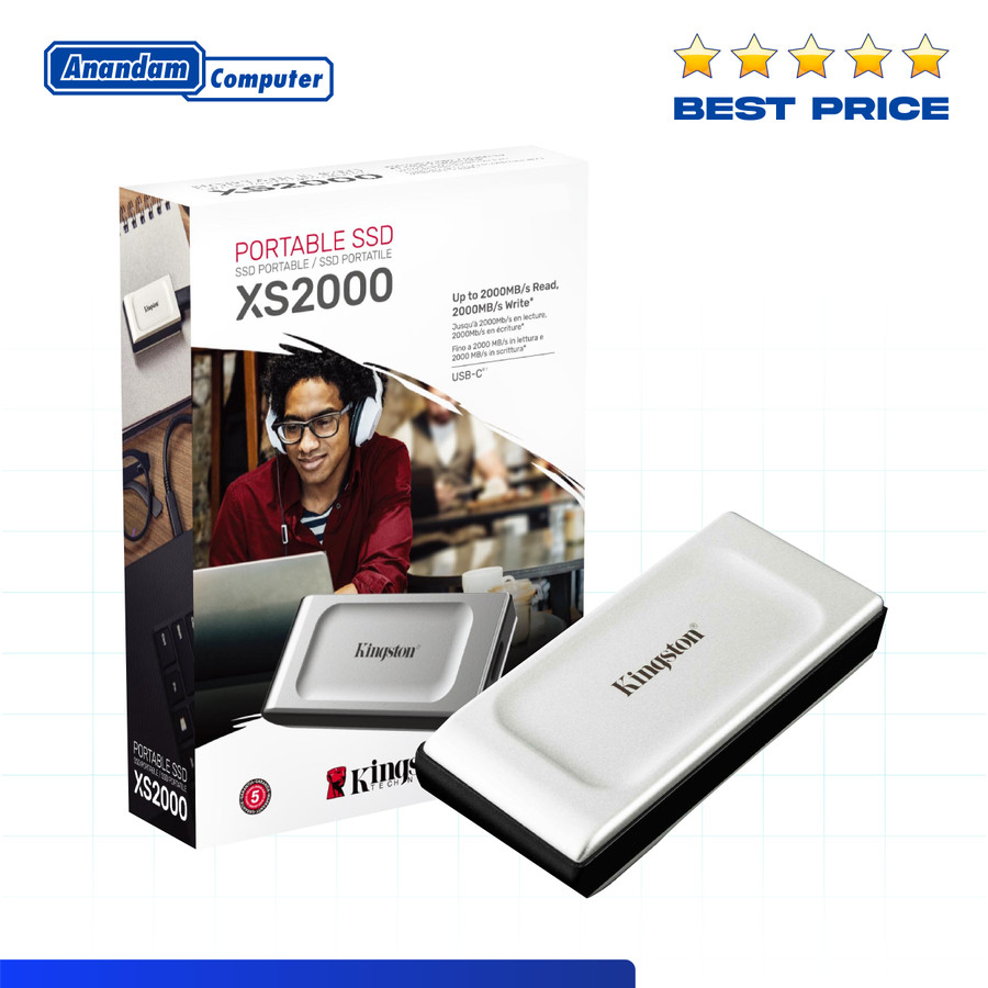 Kingston XS2000 1TB External SSD Portable USB-C SXS2000/1000G