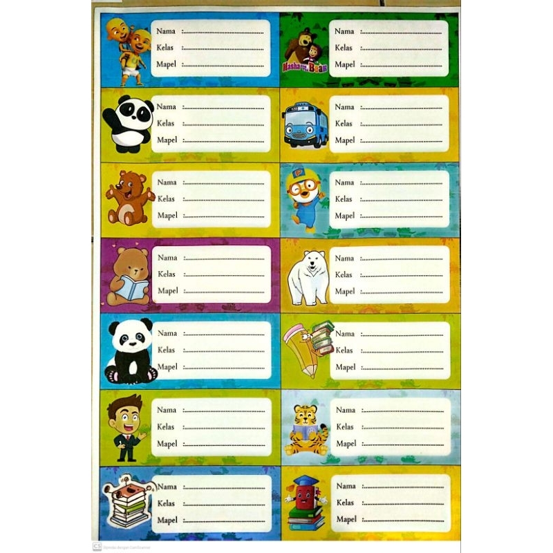 

STICKER MAPEL SEKOLAH