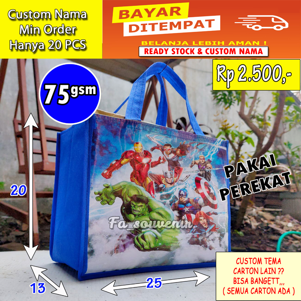 

Avanggers Marvel Tas Ready Stock Dan Custom Bisa Pakai Foto Anak Bisa COD