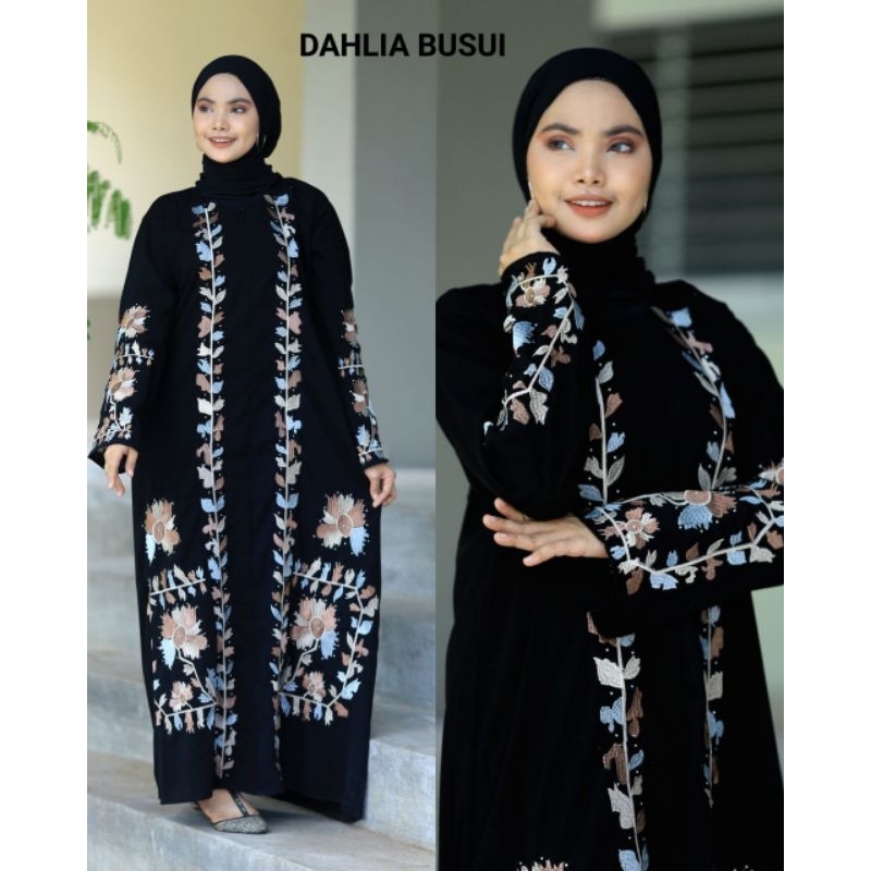 Abaya Hitam Gamis Saudi Bahan Kain Arab