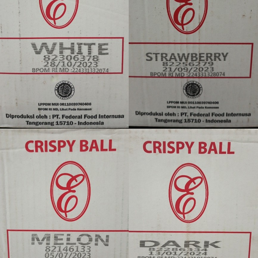 

Elmer Crispy Ball Repack 100 Gram Dark /Melon /Straw /White