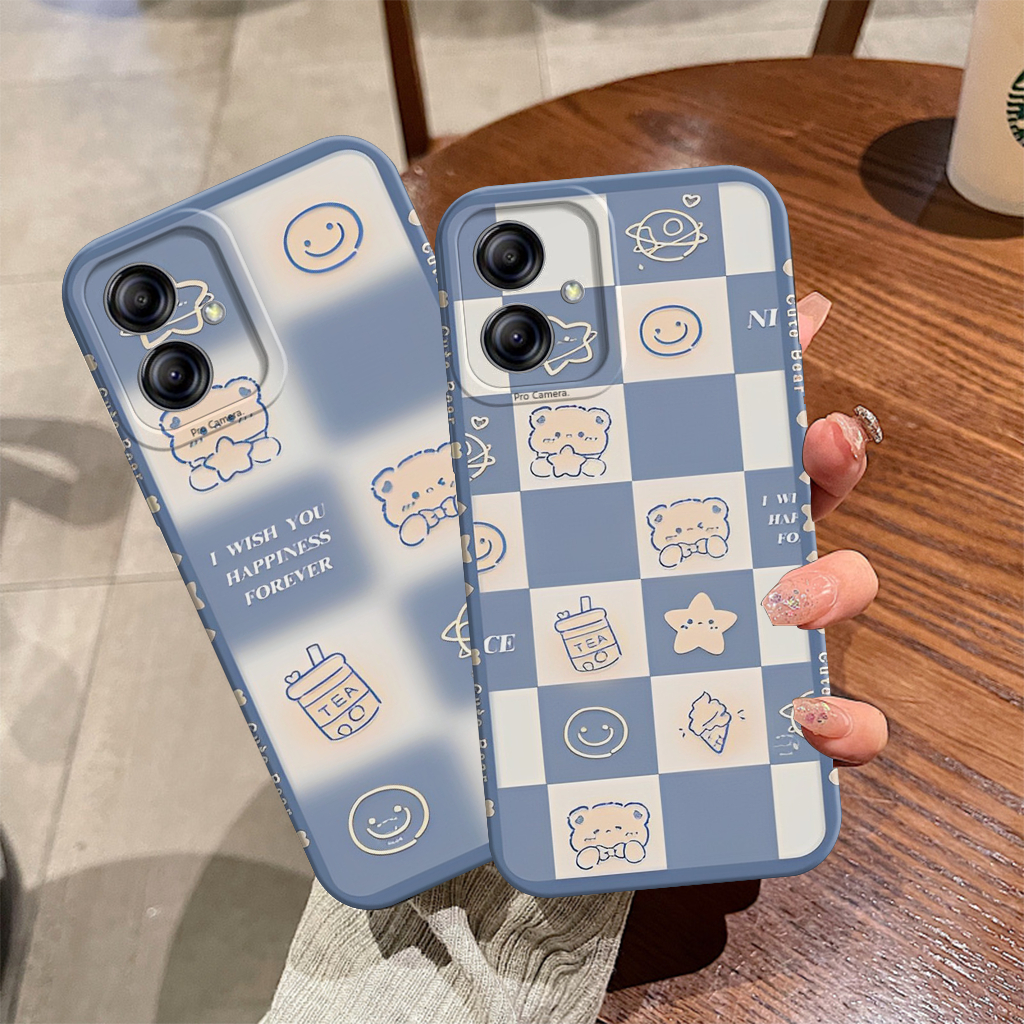 Softacse Samsung A02 A02s A03 A03s Motif Catur Bear Lucu Case Pro Camera