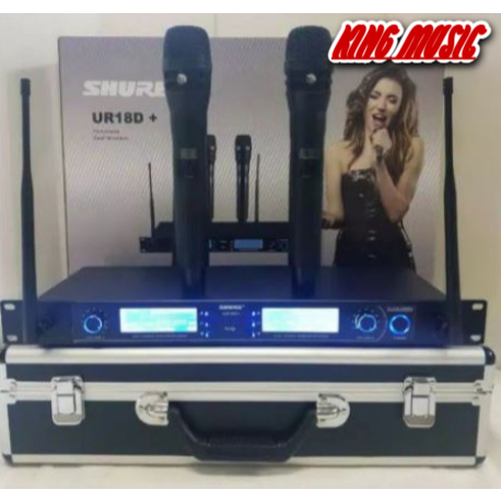 Mic Wireless Shure UR18D+ / UR18D FREE KOPER MULTI CHANNEL 4 antena