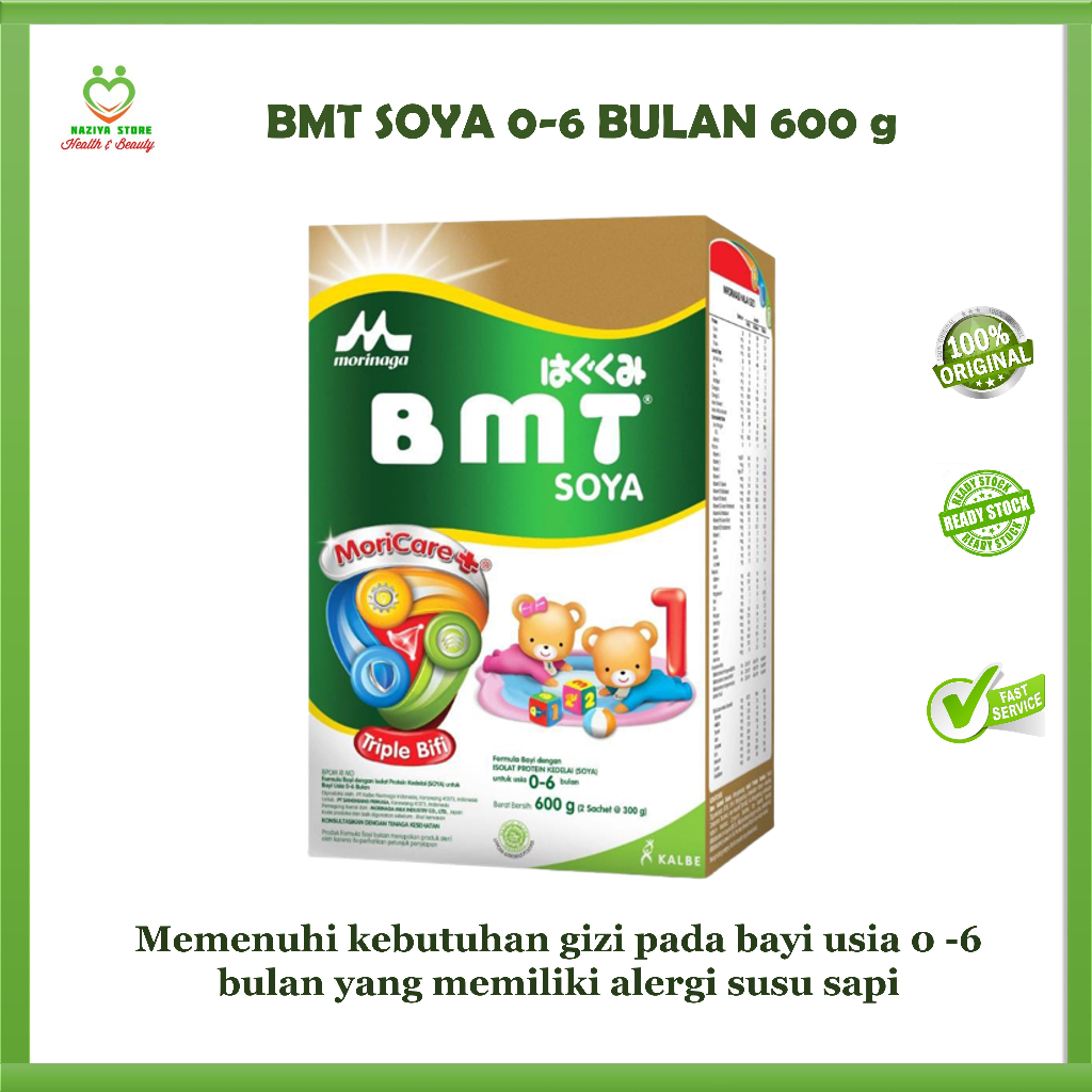 MORINAGA BMT SOYA 0-6 BULAN 600 gr - Susu Formula Bayi Alergi susu sapi